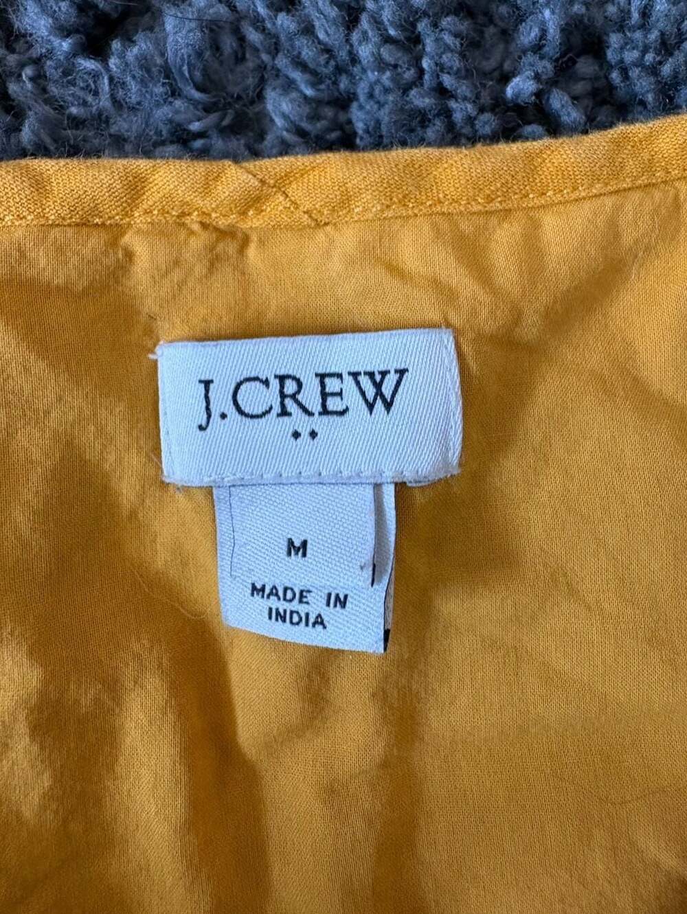 J.Crew Yellow Sleeveless Embroidered Floral Blouse - Picture 4 of 6